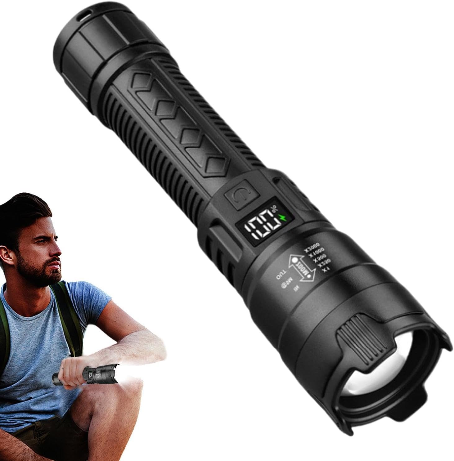 Fishing Light - Тактический светодиодный фонарик 2000LM USB перезаряжаемый