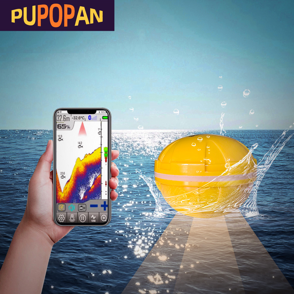Fish Finder Transducer - PUPOPAN 100 м новый смартфон эхолот